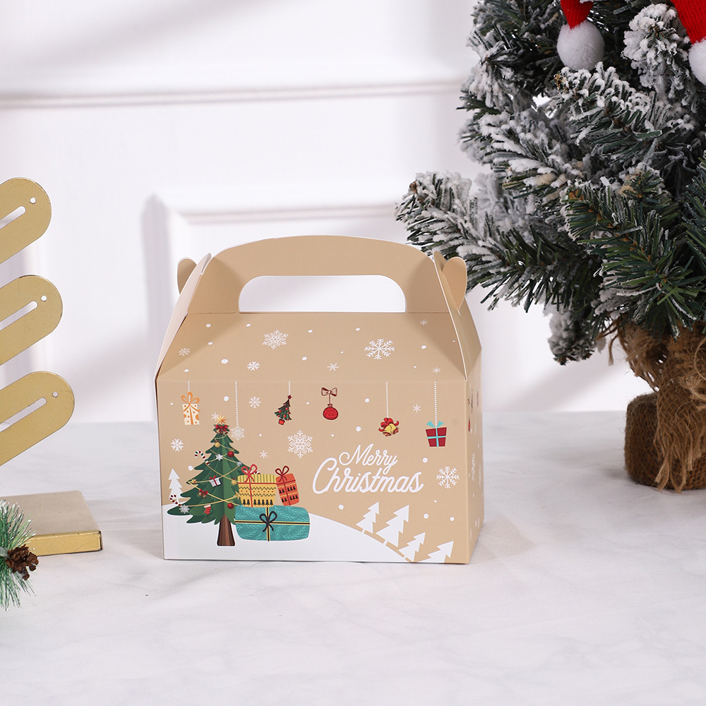 Kids Birthday Party Favors Magic School Candy Treat Gift Paper Box Gravure Printing Drinkware Kraft Paper with Handle Christmas