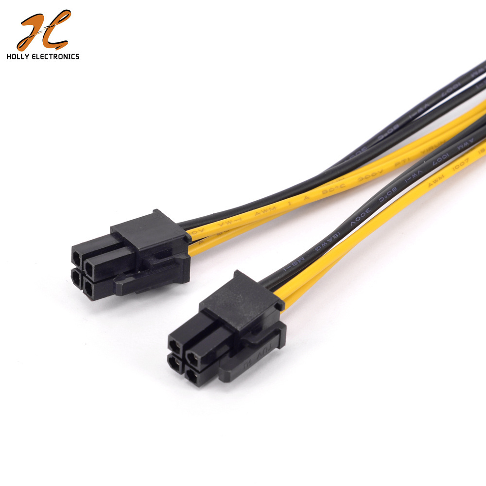 CPU 4Pin Female to 2 ways Male Port Power supply Cable Computer ATX 12V P4 1 to 2 Extension Conversion EPS Cable Y Splitter