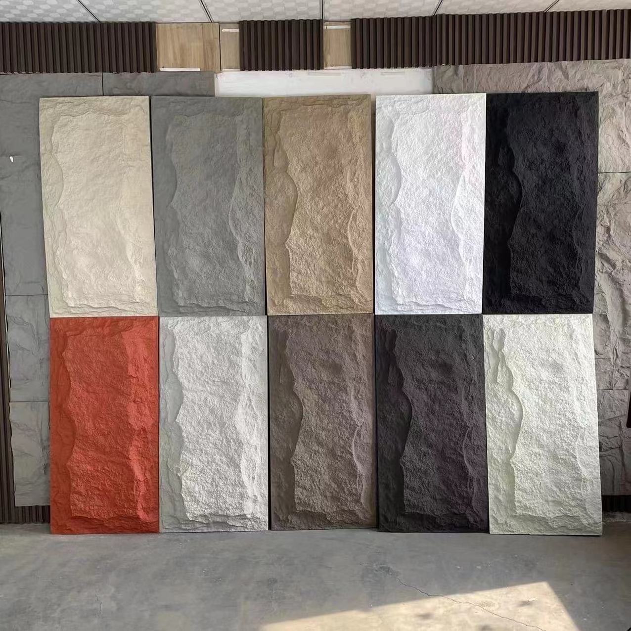 Exterior Decorative Polyurethane PU Artificial Culture Stone Wall Panels for Hotels Villas Interiors