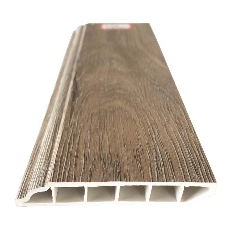 Wood Grain Color PVC Wall Base Flooring Skirting Baseboard