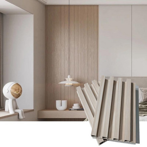 Factory Direct Celling Wood Grating Wall Panels 3D WPC Fluted Wood WPC Interior Wall Panel