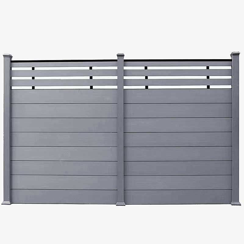 Outdoor Grey Wood WPC Garden Fence Set