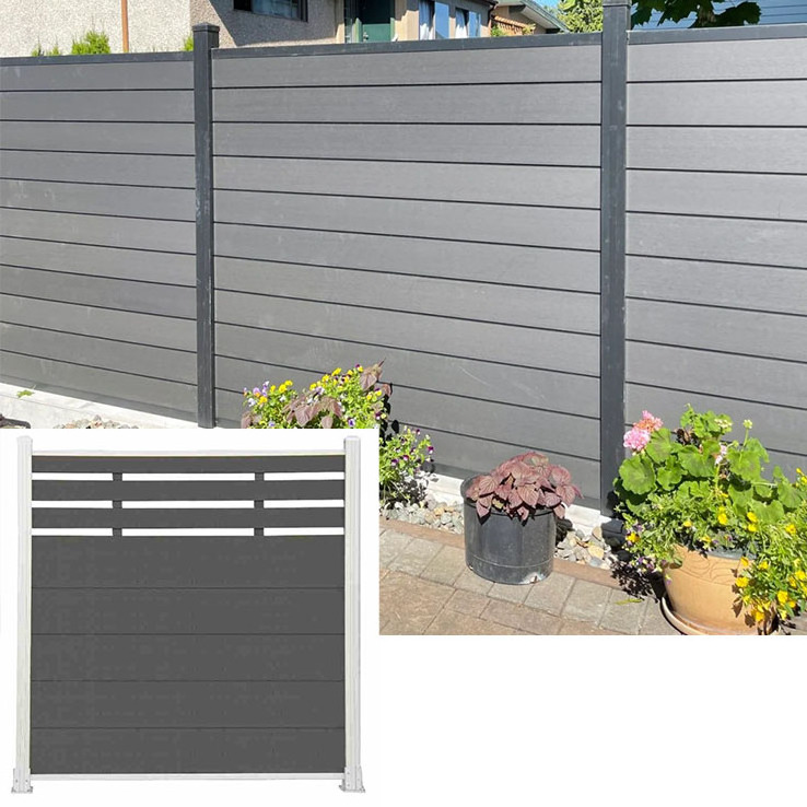 Wholesale Co-Extrusion Wood Plastic Composite WPC Sheet Wall Fencing Fence Panel  for Outdoor/Garden