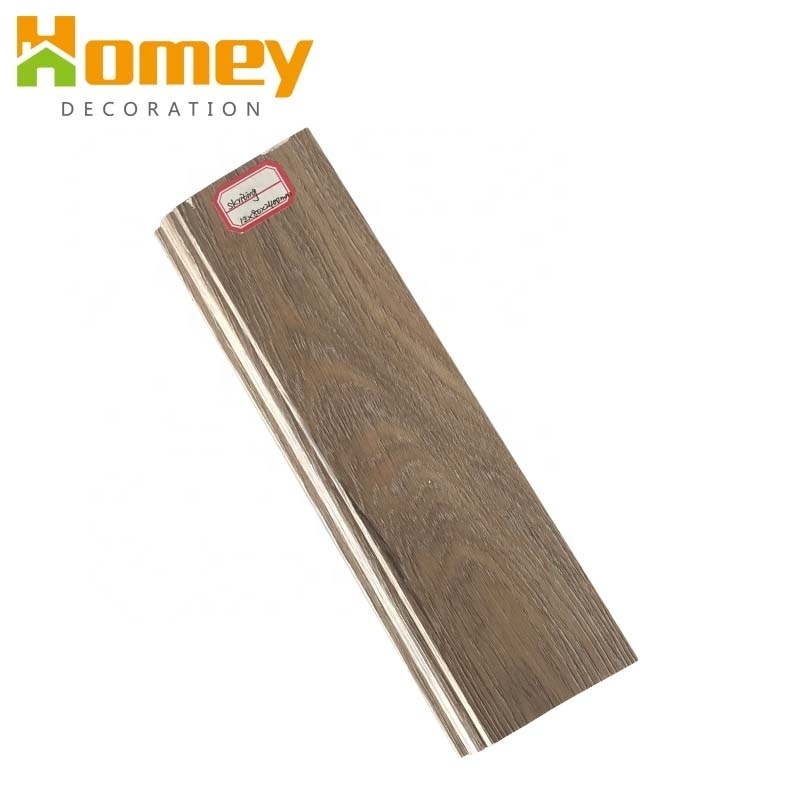 Wood Grain Color PVC Wall Base Flooring Skirting Baseboard