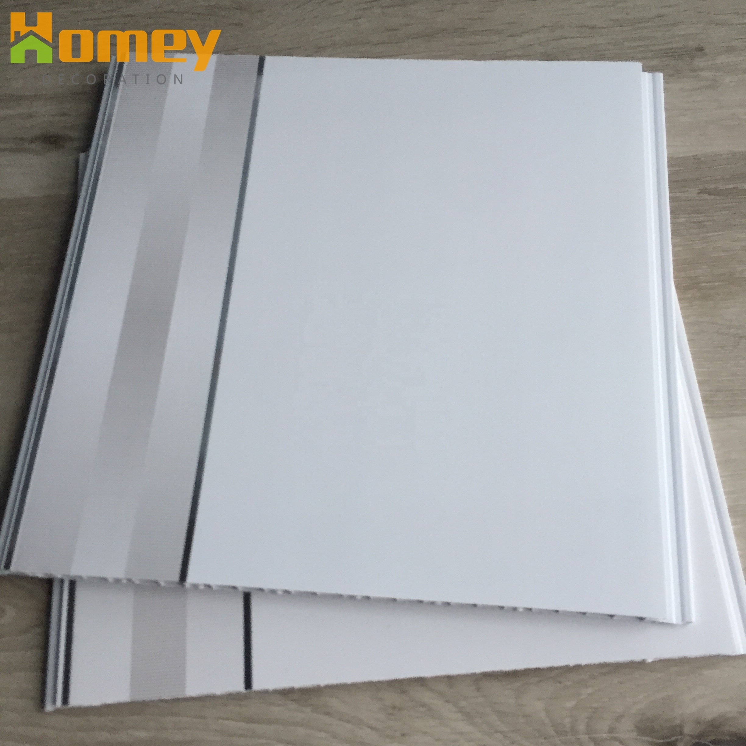 8mm Thickness Wood Grain Look PVC Plastic Ceiling Panel