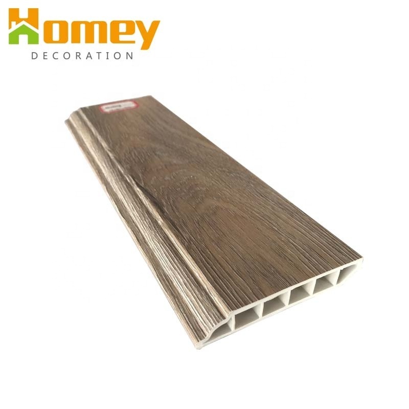 Wood Grain Color PVC Wall Base Flooring Skirting Baseboard