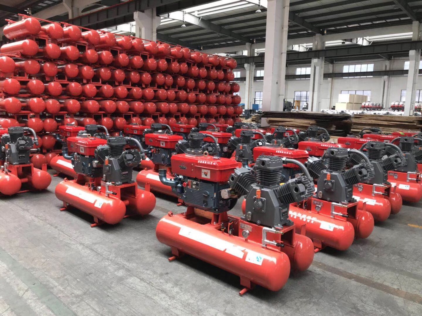 Manufacturer 5bar 15KW Portable Mini Mining 3cylinders Diesel Piston Air Compressor W2.85/5 Low-cost Energy Saving China 1 Set