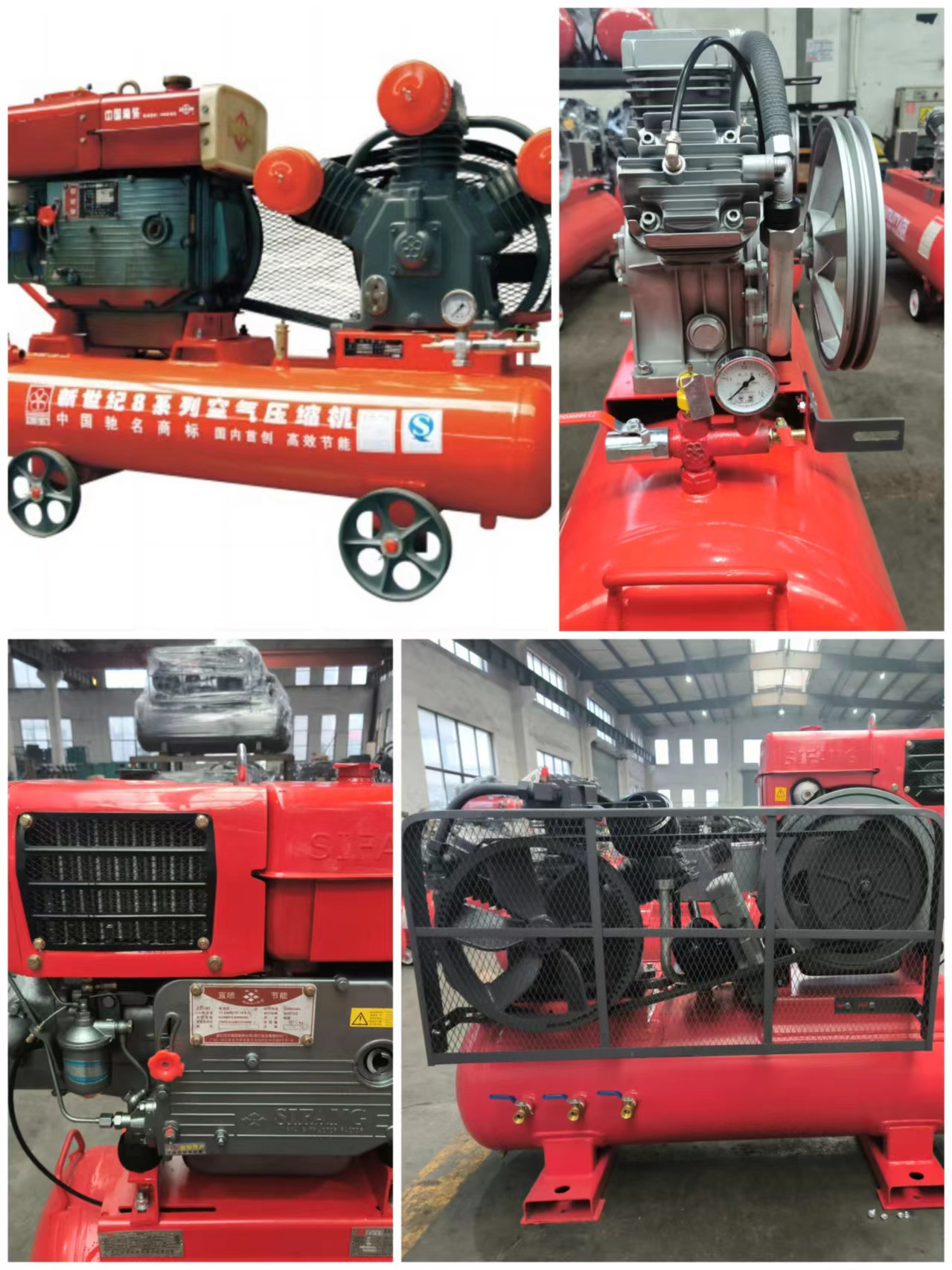 Manufacturer 5bar 15KW Portable Mini Mining 3cylinders Diesel Piston Air Compressor W2.85/5 Low-cost Energy Saving China 1 Set