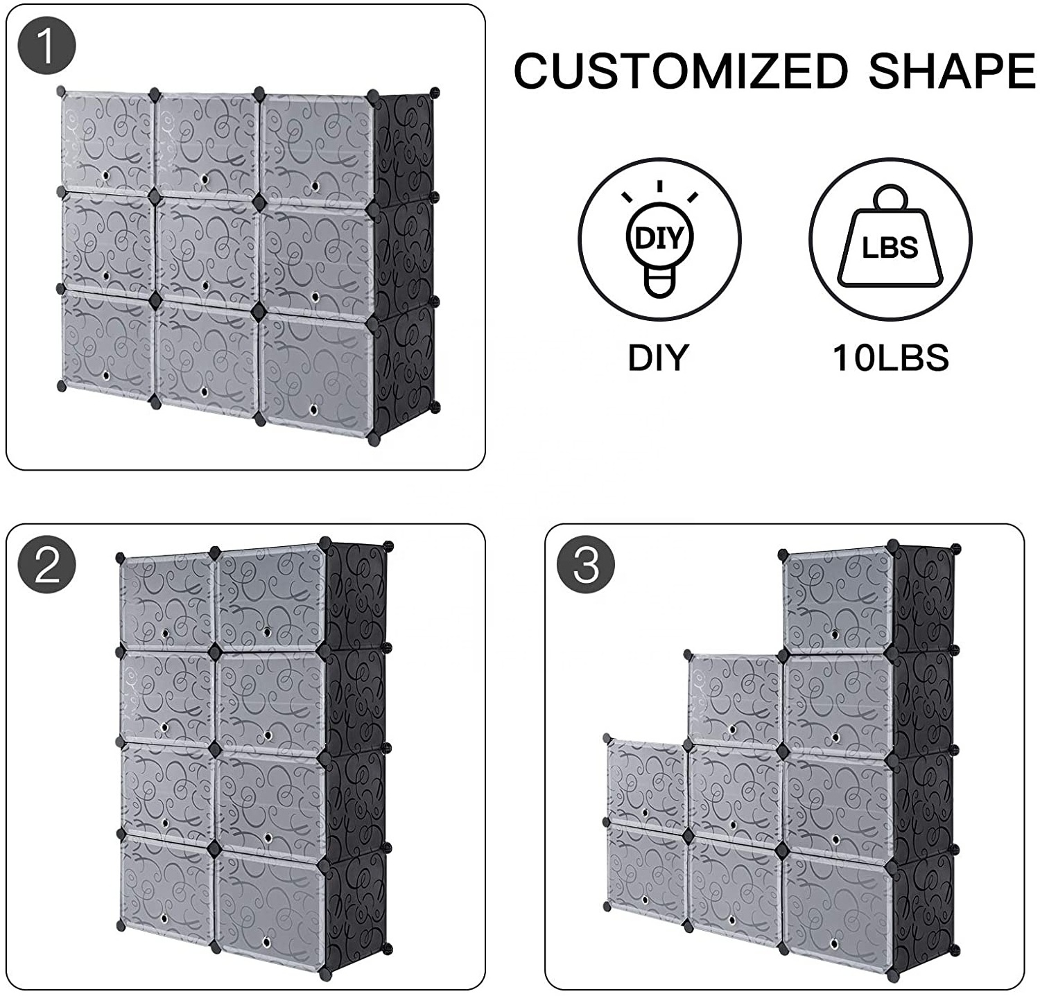 Modular Cabinet for Space Saving Ideal for Heels Boots Slippers Portable Shoe Rack Organize Plastic Shoe Storage Cabinet