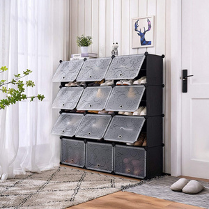 Modular Cabinet for Space Saving Ideal for Heels Boots Slippers Portable Shoe Rack Organize Plastic Shoe Storage Cabinet