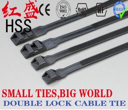 Hot products cheap full size portable DOUBLE LOCK 9X260MM CABLE TIES Nylon 6.6 CE ROHS REACH Certificated High Quality