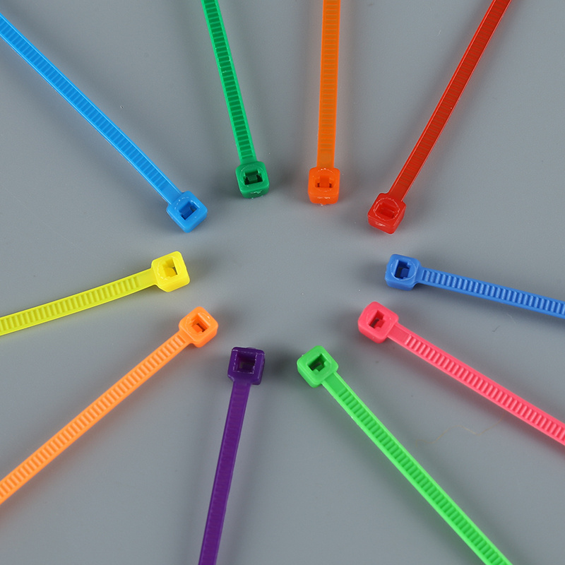 100PCS Barrel tie plastic self locking nylon cable ties Colorful Cable Wire Ties Strap 40LBS