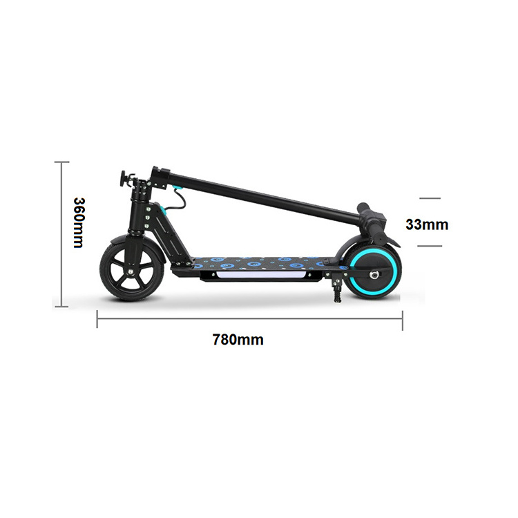 EU Warehouse  Black Children Elektrische Step E Scooter Kids 2 Wheel Electronic Scooter