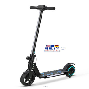 EU Warehouse  Black Children Elektrische Step E Scooter Kids 2 Wheel Electronic Scooter