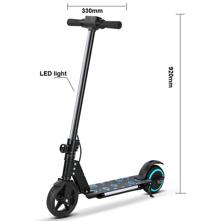 EU Warehouse  Black Children Elektrische Step E Scooter Kids 2 Wheel Electronic Scooter