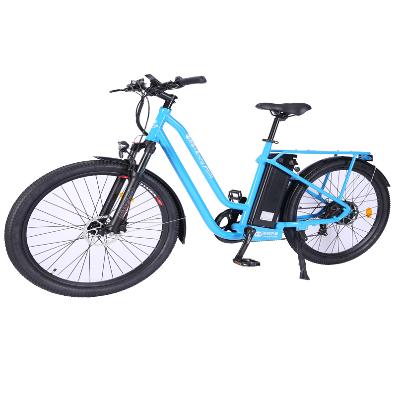 Off road rear motor driven E bike 27 inch fat tires MTB 500W moped electric bicycle with LED headlight