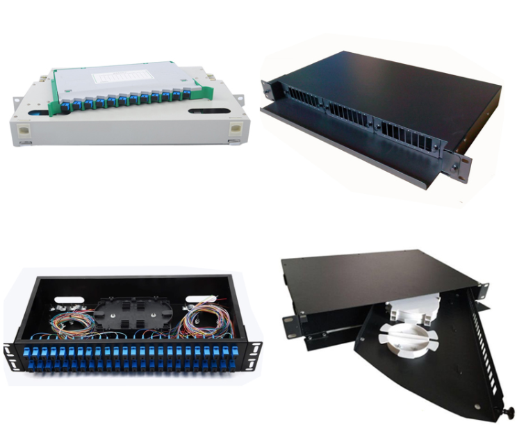 FTTH 19 Inch Slide Rail Rack Mount Drawer 8 12 24 48 96 144 Port Distribution Box Fiber Optic Patch Panel