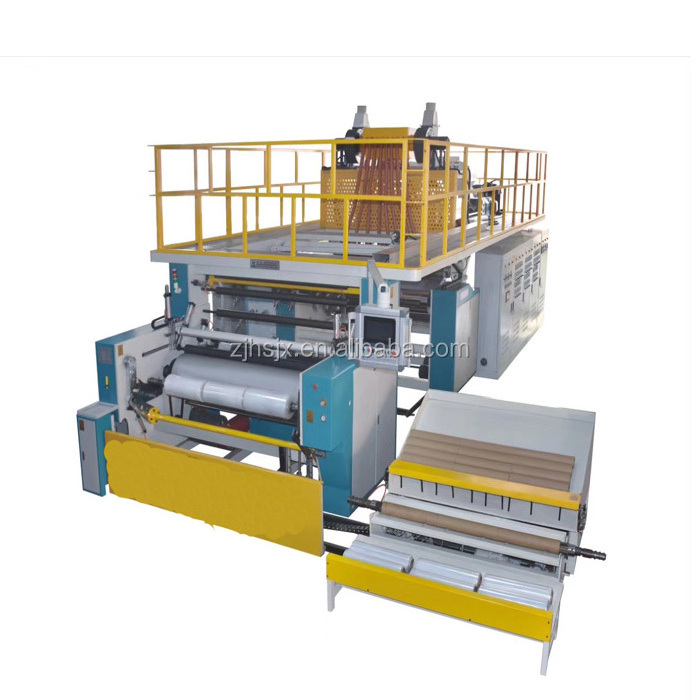 LYM-1500x3C High Speed 3 Layers Cast Stretch Airport Luggage Wrapping Film Making Machine