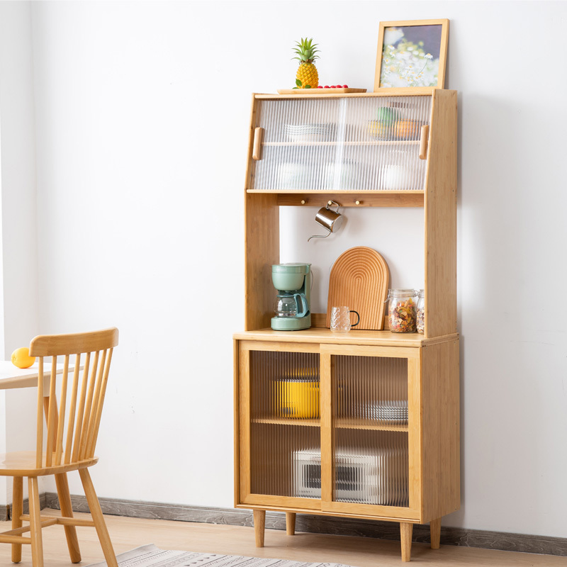 Modern Kitchen furniture Storage cabinet   bamboo and vattan  Cabinet set 80cm width cabinet