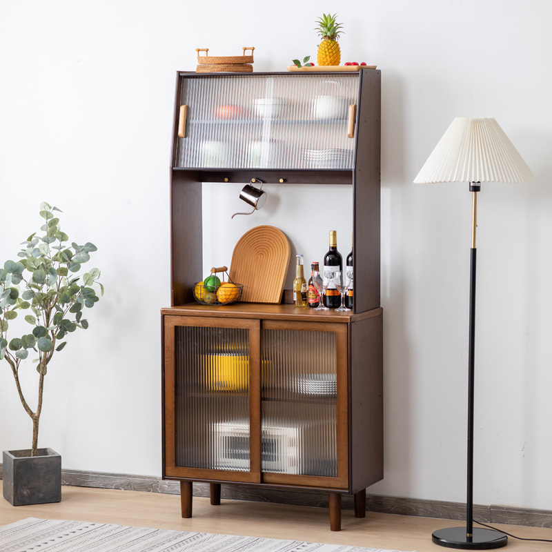 Modern Kitchen furniture Storage cabinet   bamboo and vattan  Cabinet set 80cm width cabinet