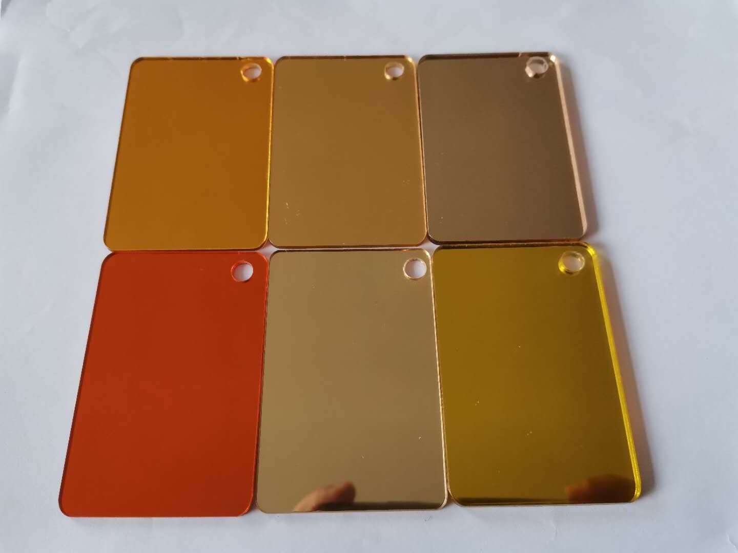 High Quality Laser Cut Engraved Plastic Boards Acrylic Mirror Sheet 1mm Gold Color Acrylic Sheet