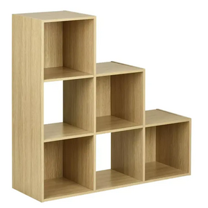 3 Tier Solid Wooden Unit 6 Cubes Stable  Bedside Storage Shelf Bookcase Closet Cabinet for home storage and organize