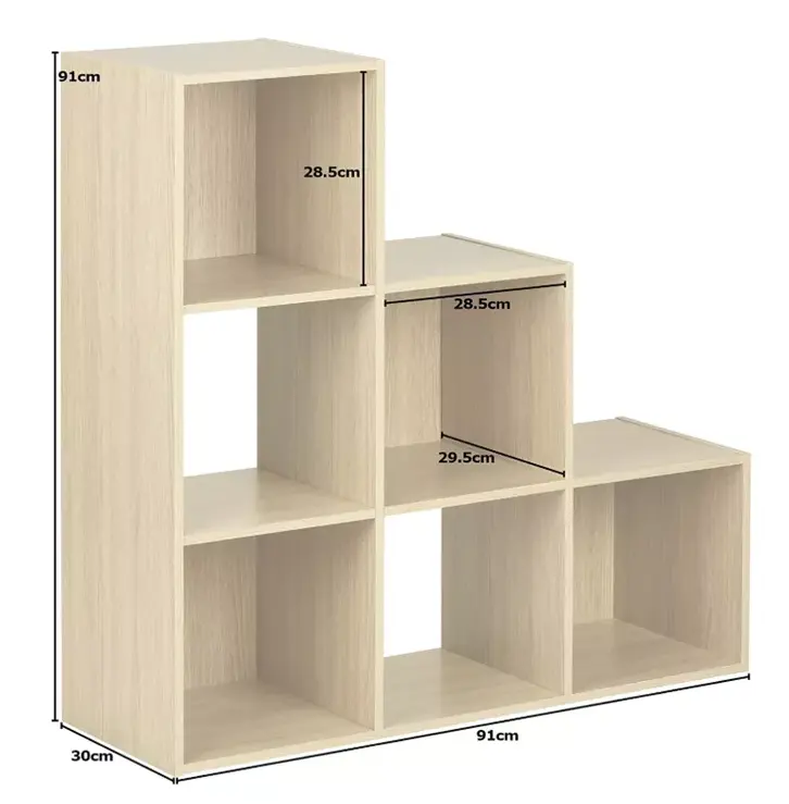 3 Tier Solid Wooden Unit 6 Cubes Stable  Bedside Storage Shelf Bookcase Closet Cabinet for home storage and organize