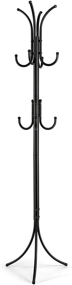 Coat Rack Freestanding Hat Hanger Holder 11 Hooks for Jacket Umbrella Tree Stand