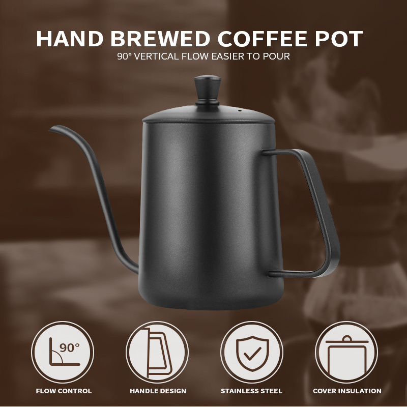 Coffee Pot Stainless Steel Coffee Maker Drip Tea Pot Pour Over Espresso Gooseneck Coffee Kettle