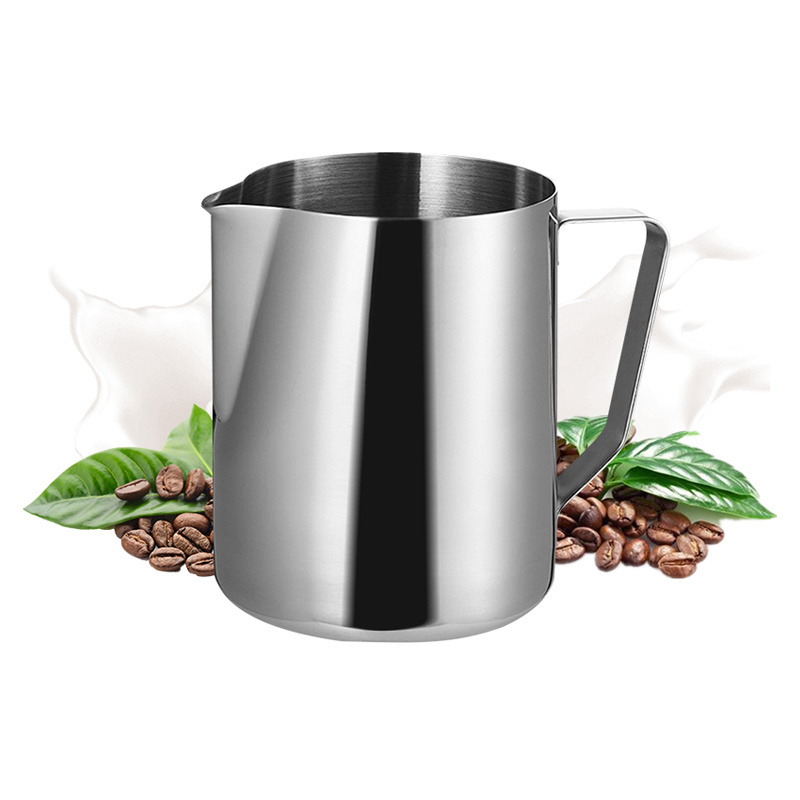 Customized 350ml 600ml 1000ml Espresso Steaming Coffee Pitcher Stainless Steel Latte Milk Frothing Jug Metal Pouring Pitcher