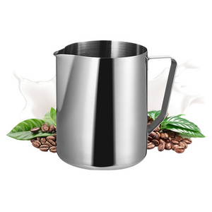 Customized 350ml 600ml 1000ml Espresso Steaming Coffee Pitcher Stainless Steel Latte Milk Frothing Jug Metal Pouring Pitcher