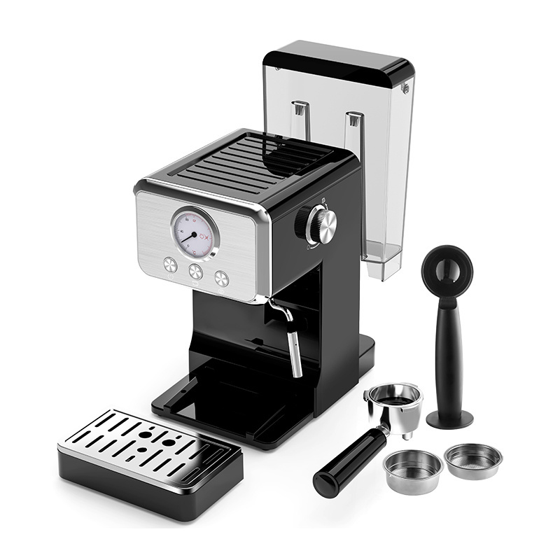 2024 New Design Semi-Automatic Ground Coffee Machine Espresso Maker Machine With Milk Frother