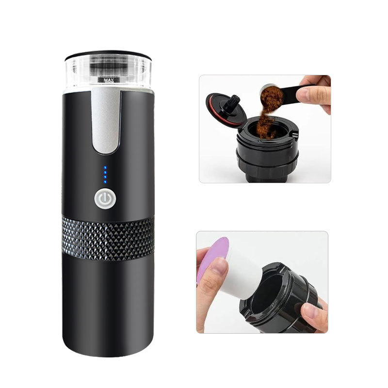 2 in 1 K Cup Mini 2-In-1 Espresso Maker Portable 12V Expresso Machine For Coffee Maker For Car