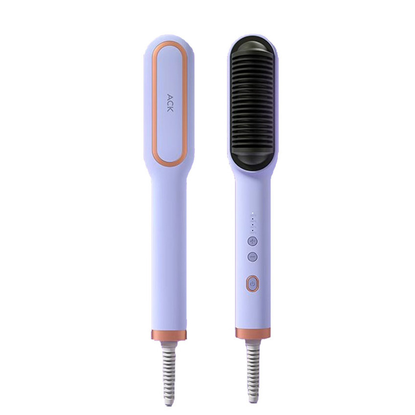 Portable Hair Straightener Comb Brush Negative Ion Fast Heated Electric Ceramic Ionic Hot Comb Hair Straight Mini Electric Comb