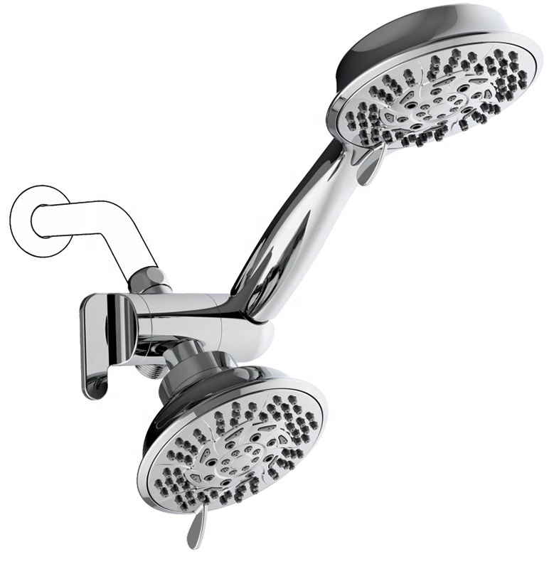 bathroom chromed abs plastic hand shower head    10 function  high pressure spa shower head