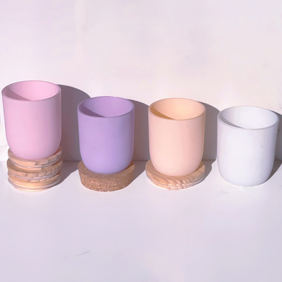 Wholesale Luxury Candle Glass Vessels With Lid And Box Candle Vessels For Candle Making