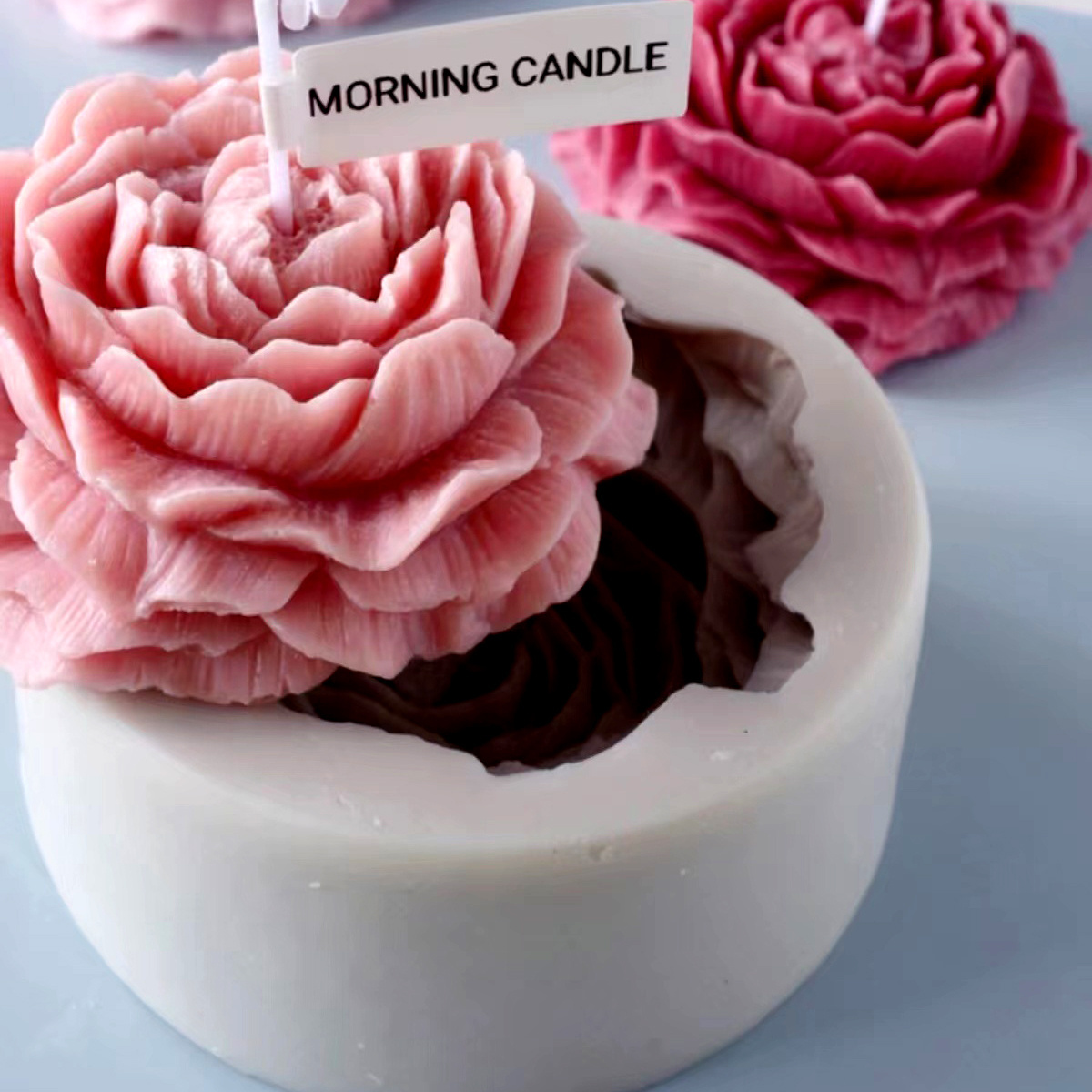 Home Decoration 3D Rose Angel Geometry Candle Candle Mould Silicon For Making Soy Candle