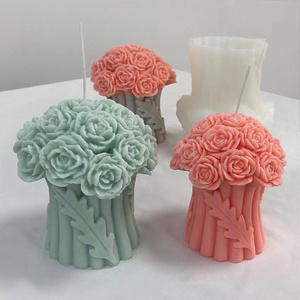 Home Decoration 3D Rose Angel Geometry Candle Candle Mould Silicon For Making Soy Candle