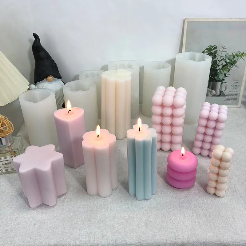 Home Decoration 3D Rose Angel Geometry Candle Candle Mould Silicon For Making Soy Candle