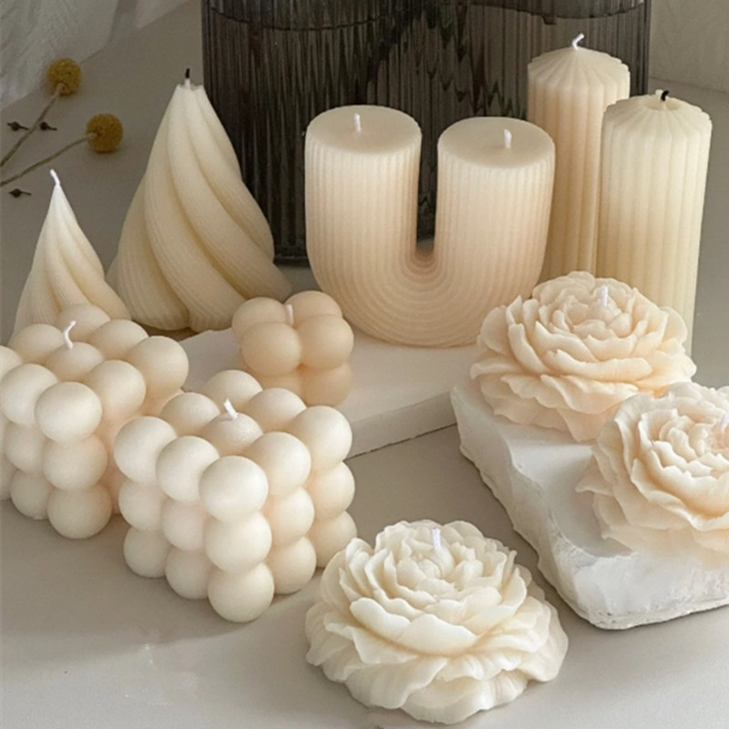 Candle Silicone Mould flower mold Irregular Geometric Shape Silicon Moulds For Candle Making