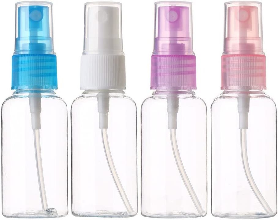 30ml/1oz Small Size Spray Bottles Transparent Empty Fine Mist Plastic Mini Travel Bottle for Perfume and Liquids