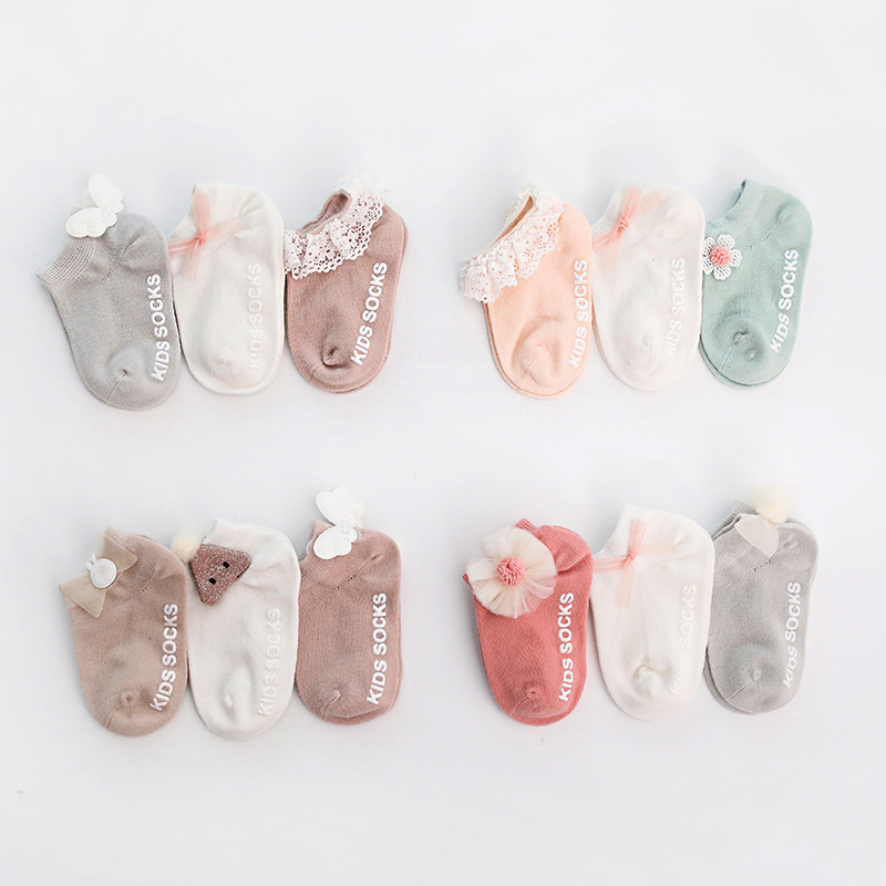 Baby socks custom  cute cotton baby socks kids lace bow cotton infant newborn baby child dress socks