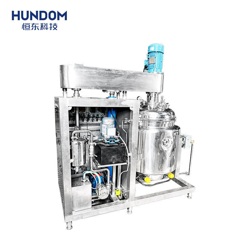 HENGDON 50L-1000L Customized Stainless Steel Cosmetics Mixer Machine Shampoo Cream Lotion Homogenizer Mixing Tank With Lifting