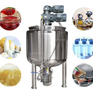 100 200 500 3000L steam heating cooling Stainless Steel Double Jacketed Agitator Mixing Tank Emulsifier Homogenizer Mixer Tank