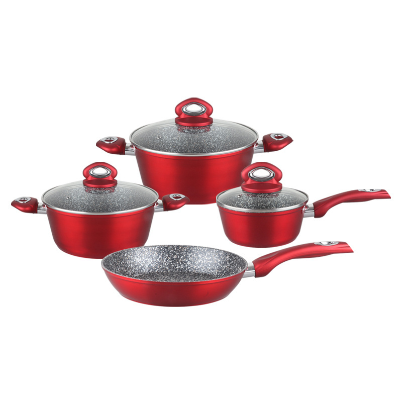 non stick pots Forged Aluminum non stick Cookware Set home use