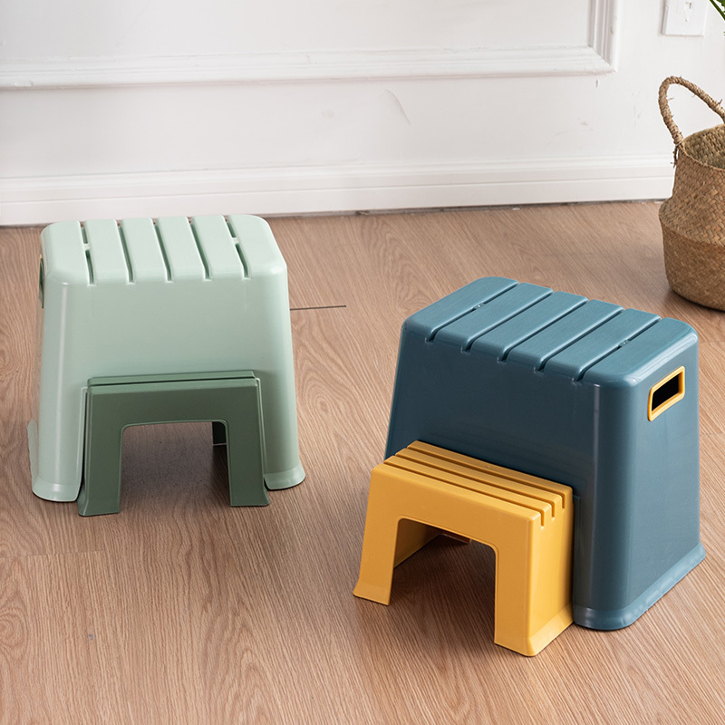 New Detachable Stackable Portable Two Steps Plastic Stool with An Adjustable Step