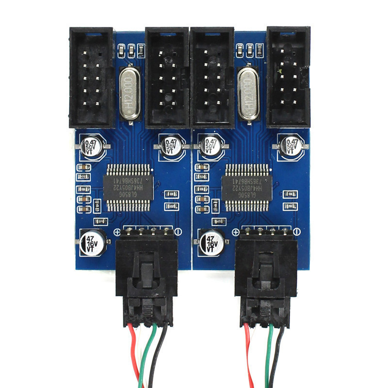 Computer Motherboard USB 9-Pin Expansion Cable 1/4/ 1/2 Circuit Board 9 Pin USB2.0 HUB Connector Adapter Port