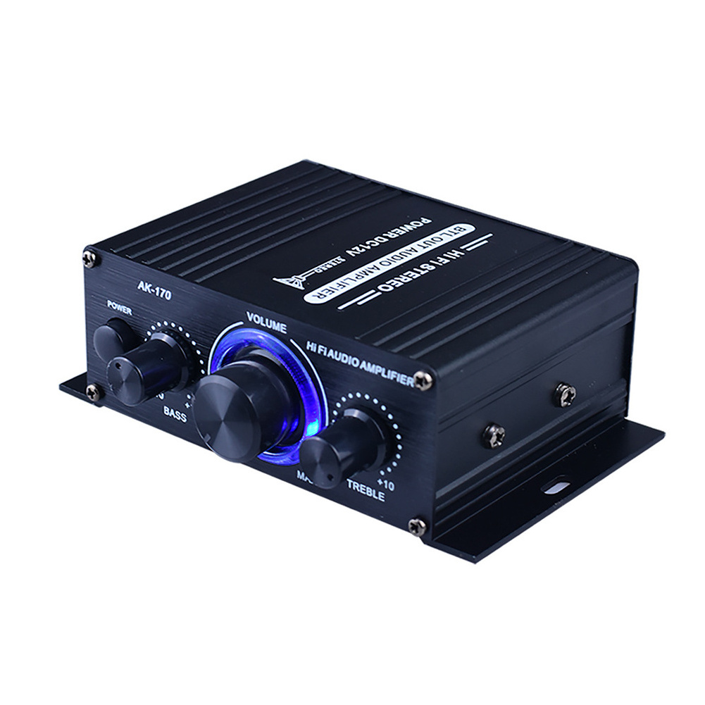 AK-170 Hifi Stereo Audio Power Amplifier Dual Channel Home Digital Amplifiers AK-170