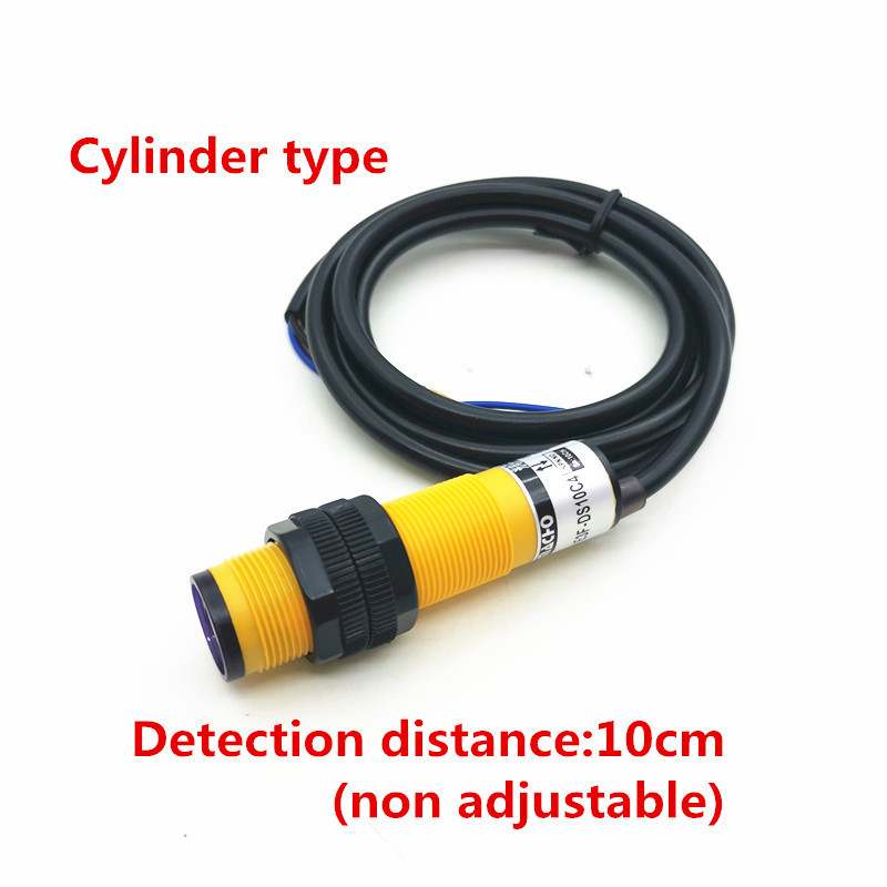 E3F 18mm NPN NO Infrared Obstacle Avoidance Photoelectric Sensor Diffuse Type Switch IP67 Detecting Distance:10cm E3F-DS10C4