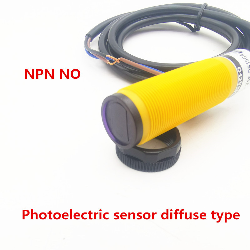 E3F 18mm NPN NO Infrared Obstacle Avoidance Photoelectric Sensor Diffuse Type Switch IP67 Detecting Distance:10cm E3F-DS10C4